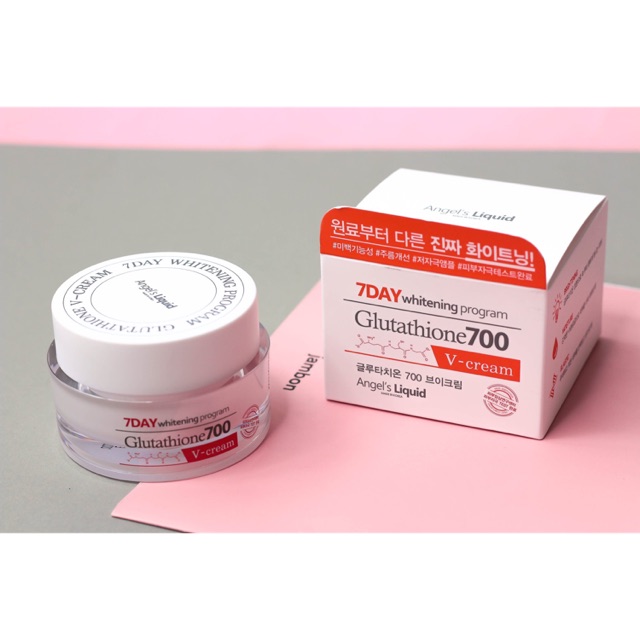 Kem Dưỡng Trắng Da 7 Day Whitening Glutathione Angel liquid 30g