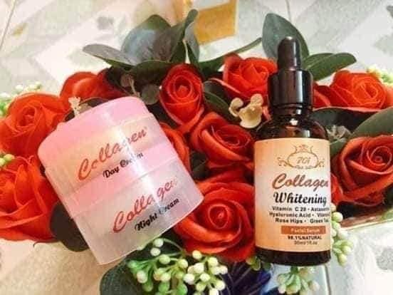 COMBO SERUM  VÀ KEM COLLAGEN PLUS VIT E dành cho da nám tàn nhang