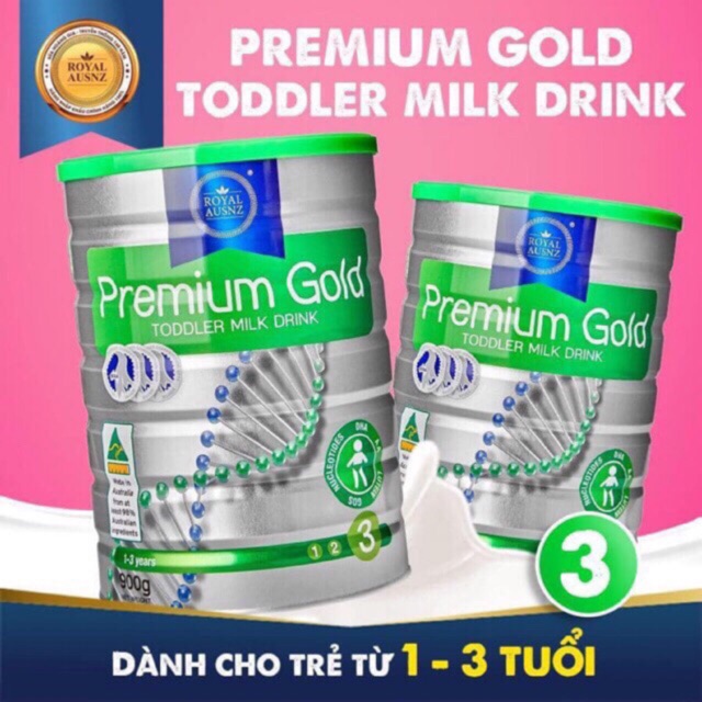 Sữa Hoàng Gia Úc Royal AUSNZ Premium Gold Số 3 900gr cho bé từ 1-3 tuổi
