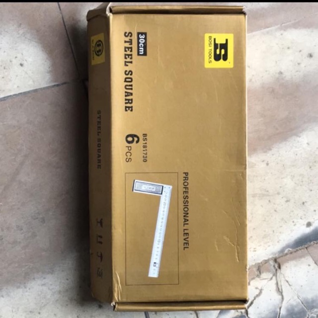 Thước ke vuông inox 30cm bosi