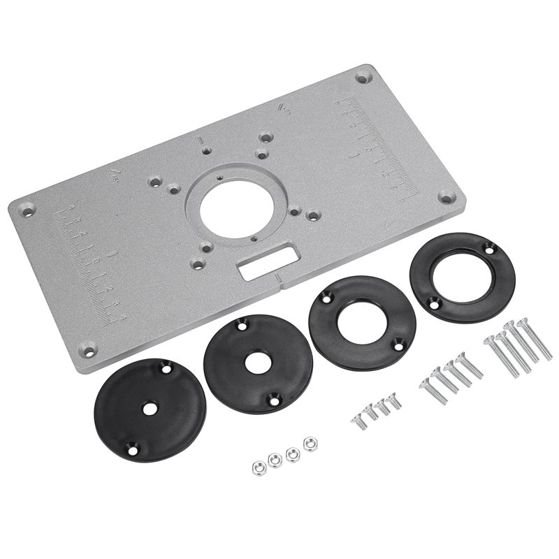 Router Table Plate 700C Aluminum Router Table Insert Plate + 4 Rings