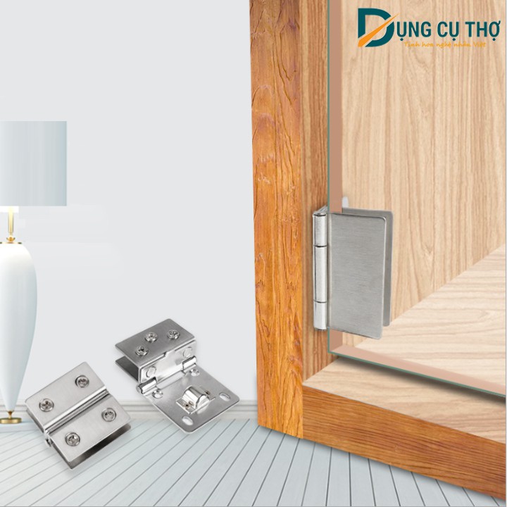 Bản lề cửa kính inox chốt bi