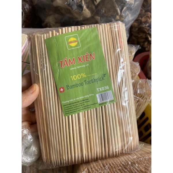 200gram Tăm tre xiên thịt, que xiên thịt nướng loại 15cm
