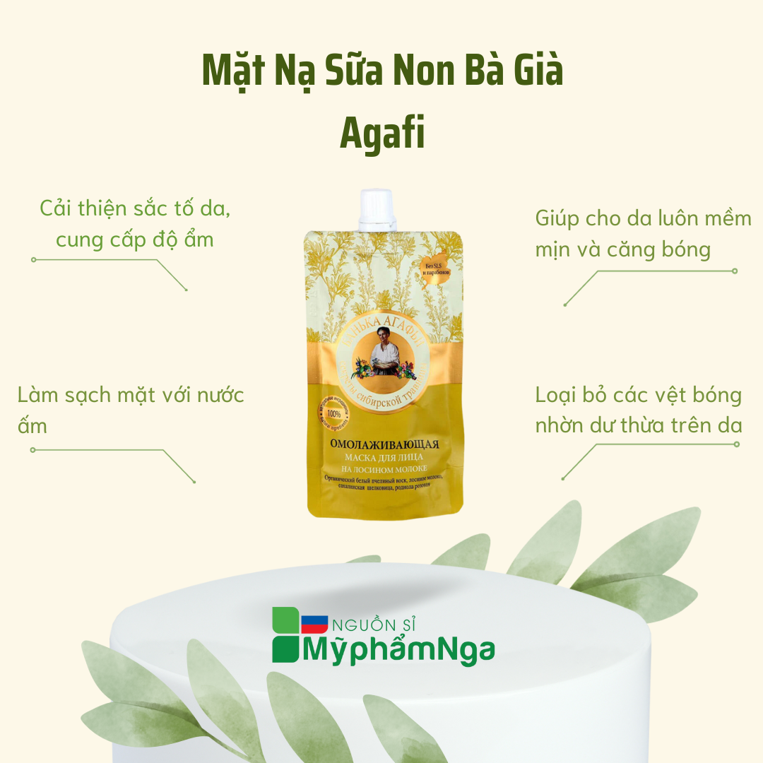 [HCM]Mặt nạ sữa nai Bà già Nga - Mặt nạ sữa non sáng mịn trẻ hoá da
