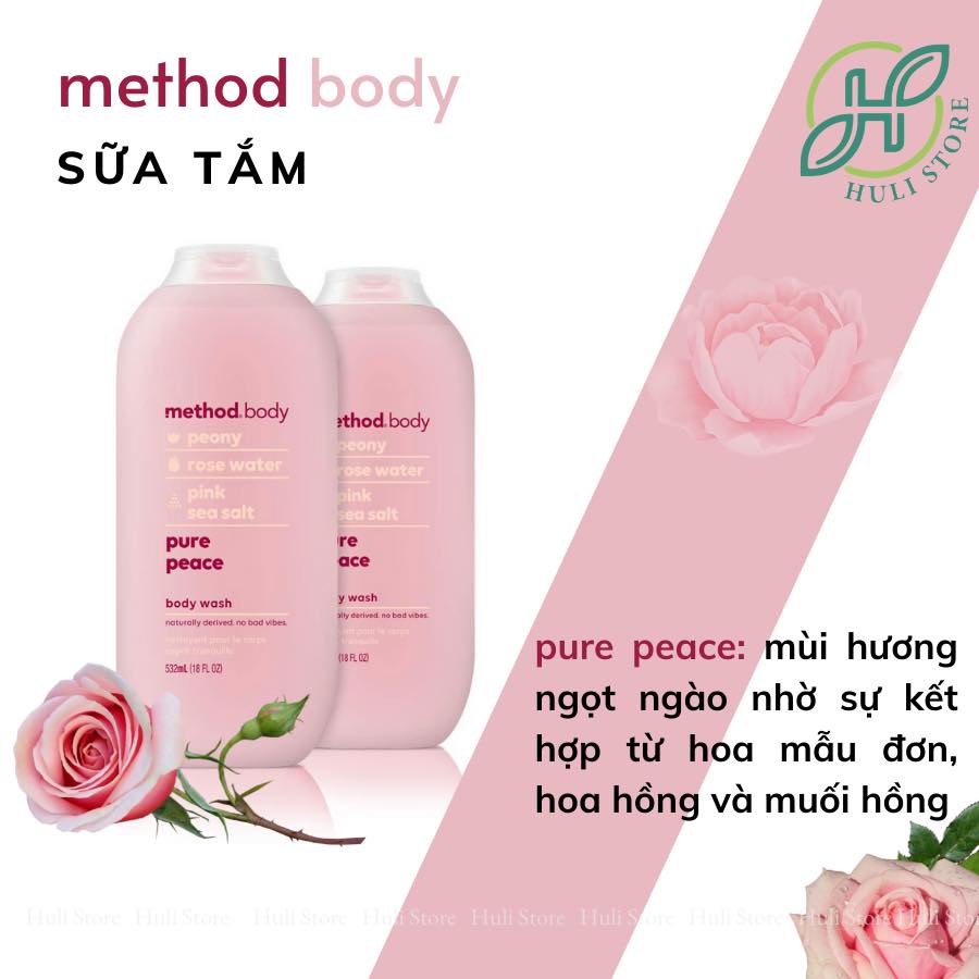 [BILL ÚC HÀNG AIR] SỮA TẮM MÙI THƠM TỰ NHIÊN METHOD BODY ÚC 532ml