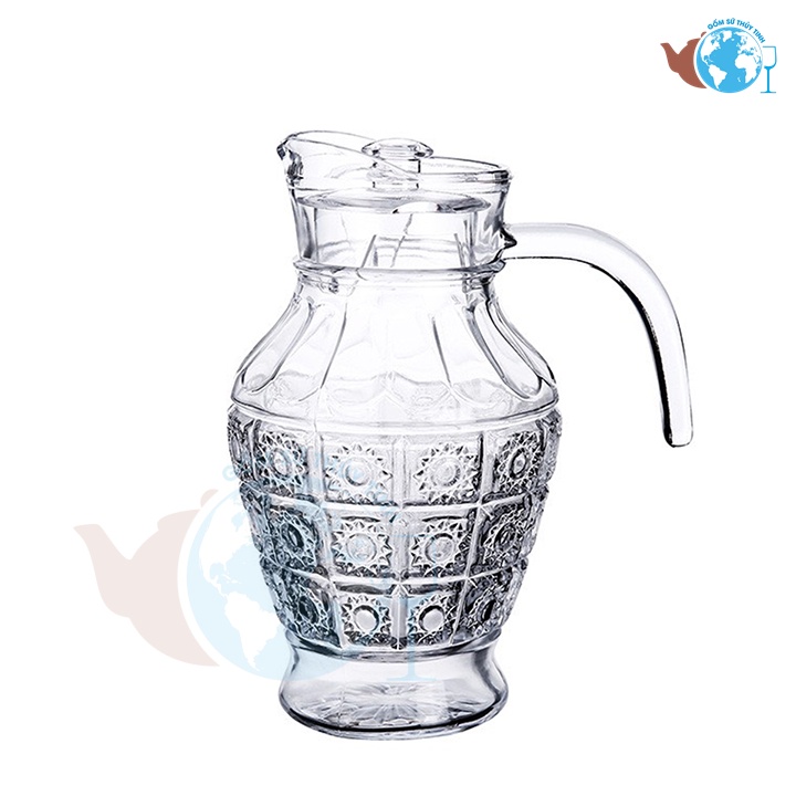 Bình rót thuỷ tinh nữ hoàng cao cấp, bình pha trà thuỷ tinh