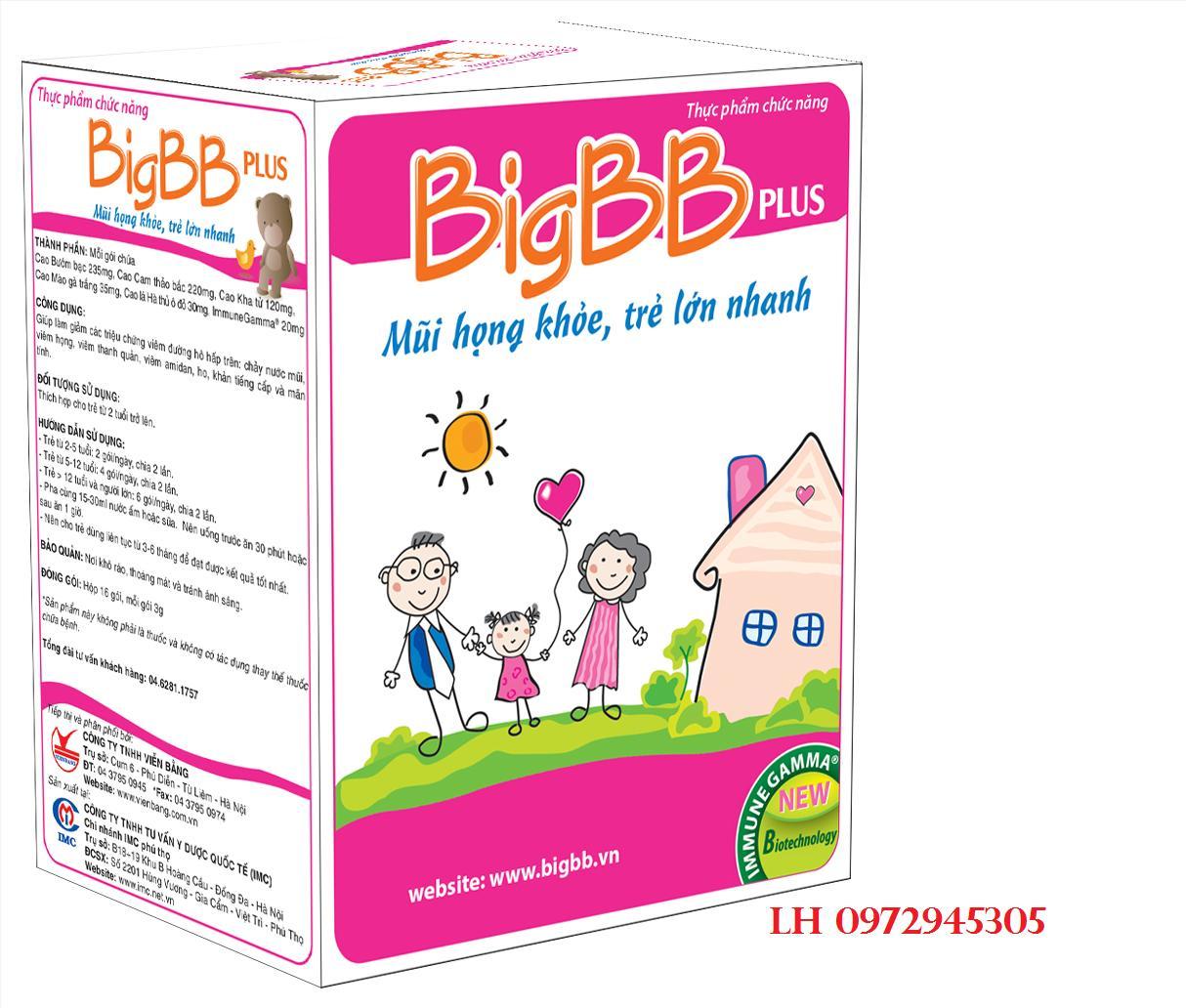 Cốm BigBB Plus hộp 16 gói cốm