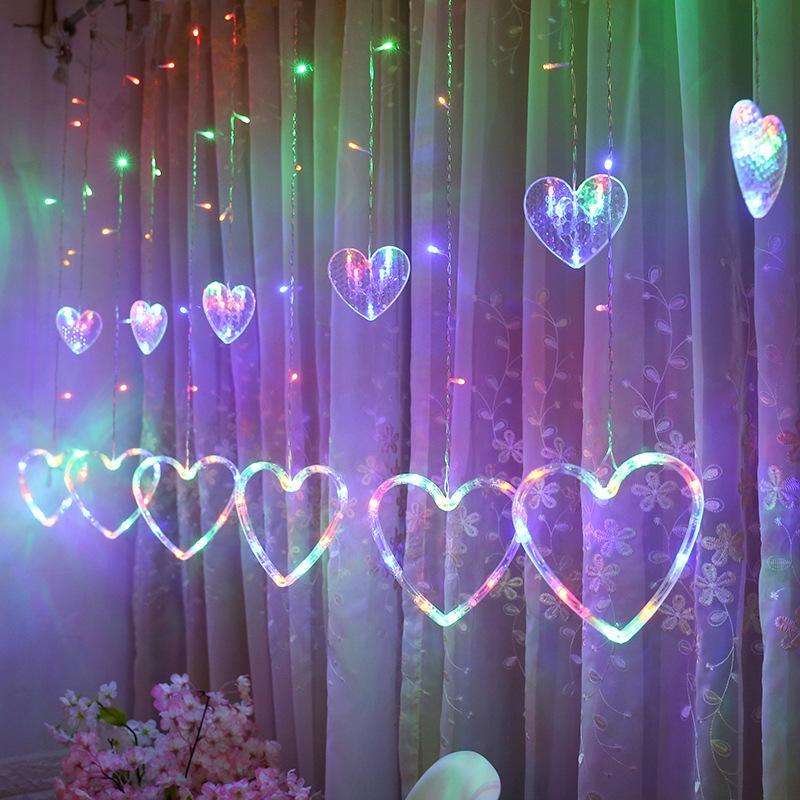 Bộ đèn led nhấp nháy trang trí hình trái tim siêu đẹp trang trí noel, ngày lễ, ngày tết GDTUAN02