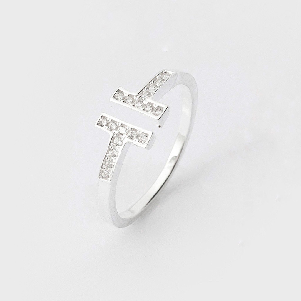 Nhẫn nữ bạc 925 nhẫn bạc chữ H