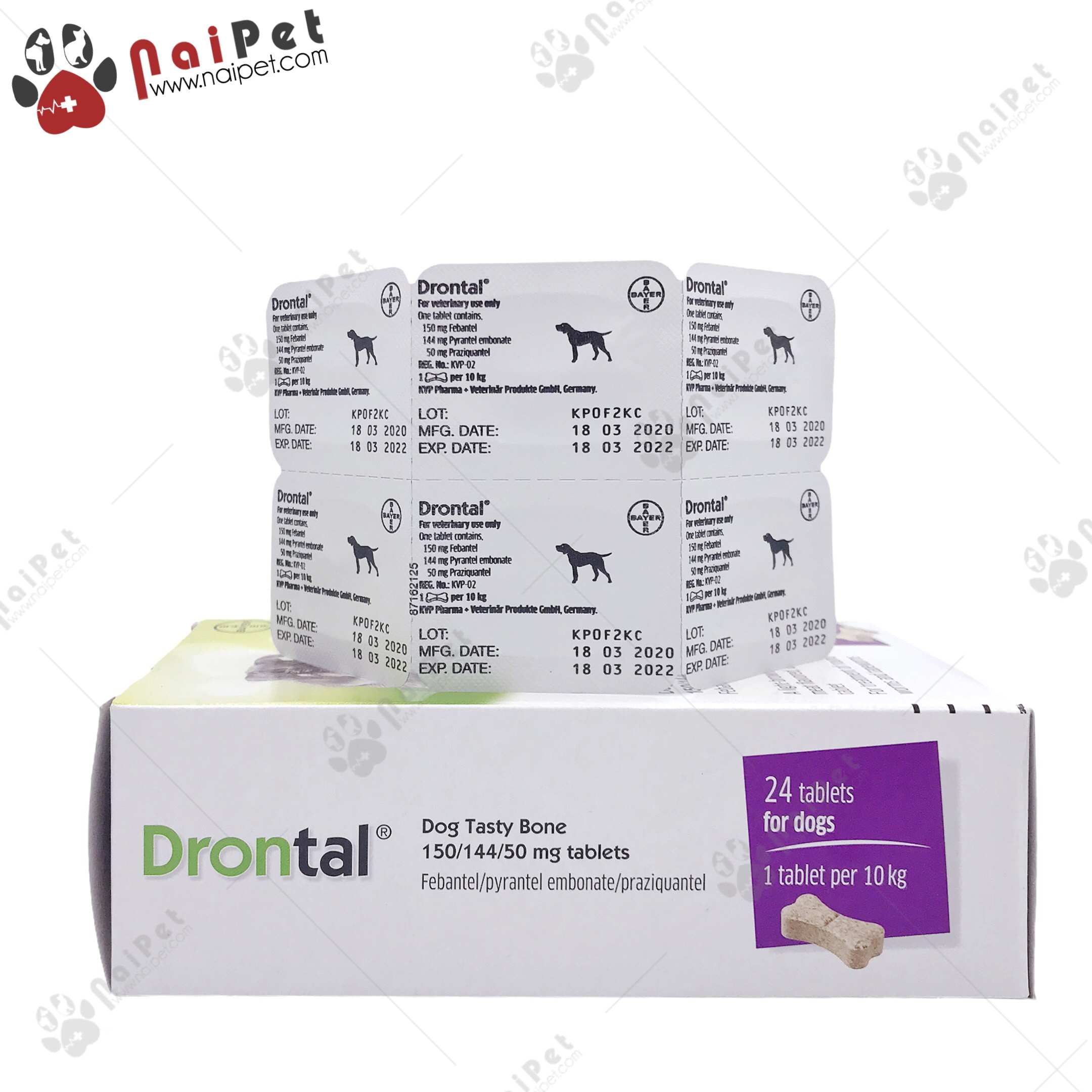 Viên Tẩy Giun Sán Cho Chó Drontal Plus Hãng(1 viên )