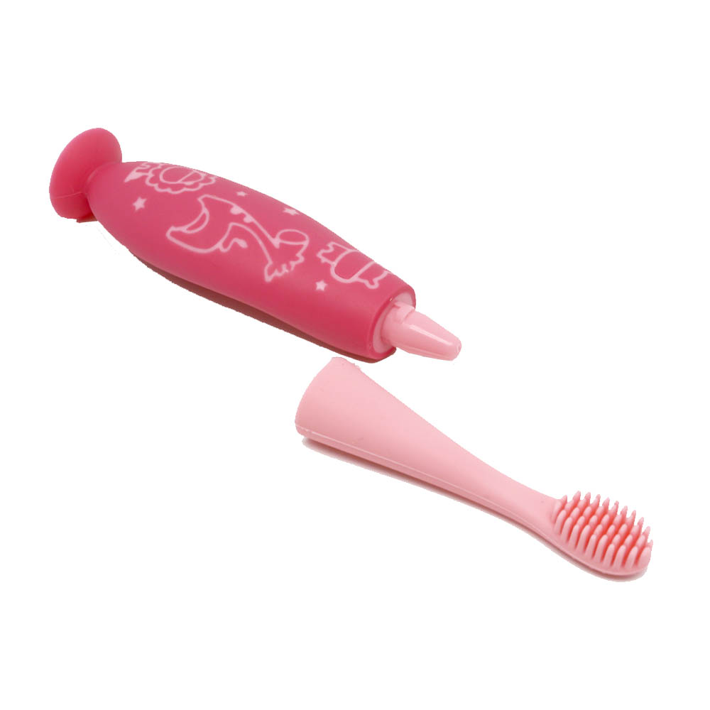 Bàn Chải Đánh Răng Silicon Cho Bé Marcus & Marcus, Từ 2 Tuổi – Hồng