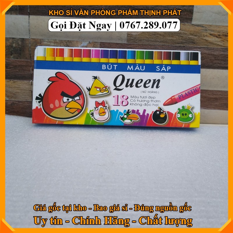 Bút màu sáp Queen 12 màu, 18 màu