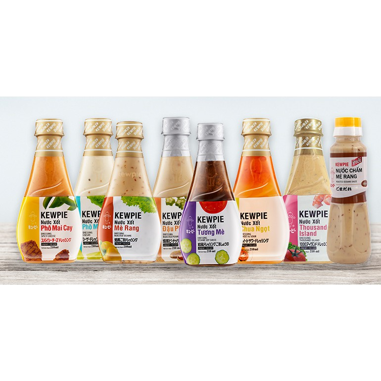 Nước sốt mè rang Kewpie nhiều hương vị