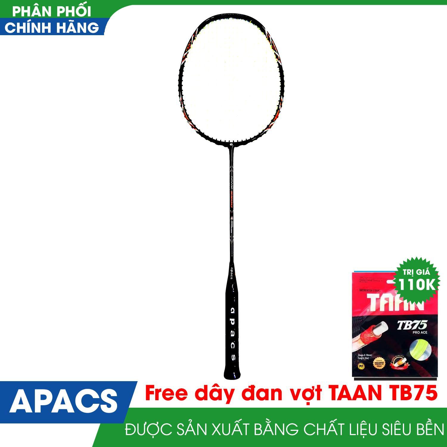 Vợt cầu lông APACS NANO 9900 new Đen đỏ Tặng kèm dây đan vợt +quấn cán vợt