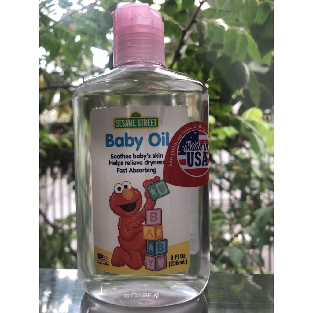 HOT SALE  Tinh Dầu Mát Xa Cho Bé Sesame Street Baby Oil 236ml Nhập khẩu MỸ