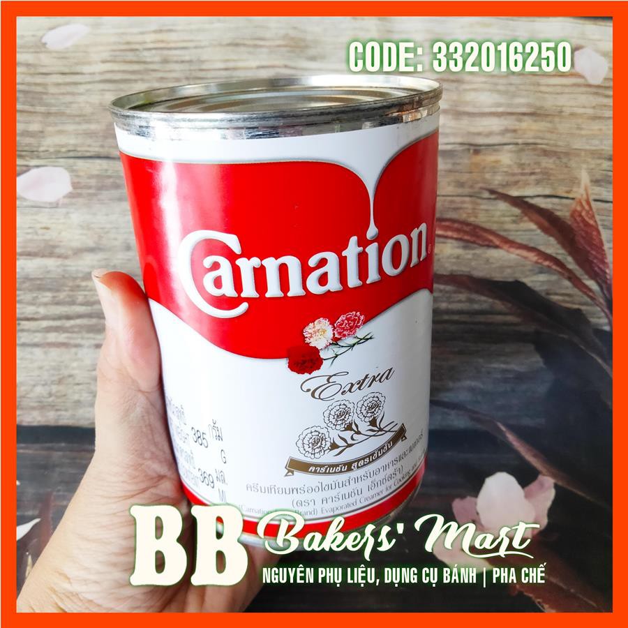 Sữa nước béo 3 bông Carnation Thái Lan - Lon 385gr