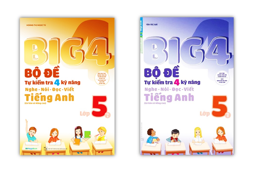 Sách - combo big 4 bộ đề tự kiểm tra 4 kỹ năng nghe - nói - đọc - viết tiếng anh lớp 5 tập 1 + 2