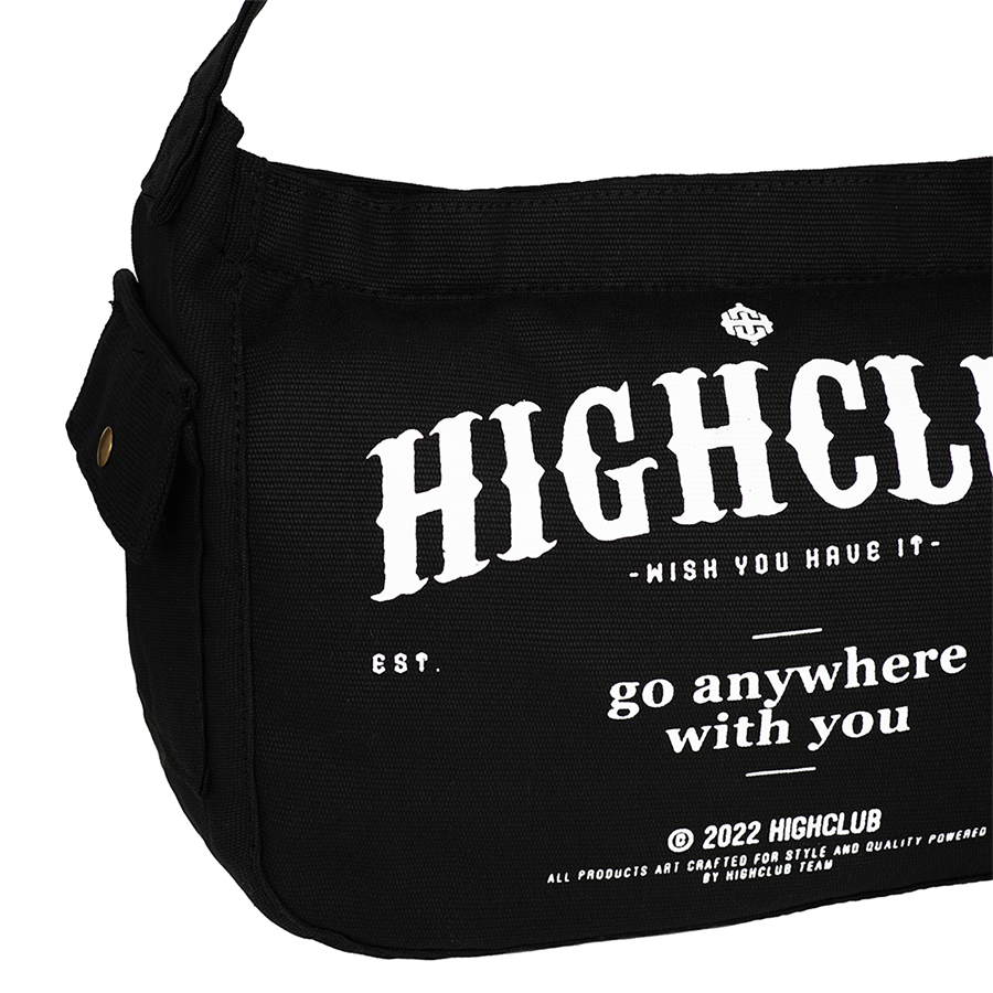 TÚI ĐEO CHÉO HIGHCLUB Shoulder Bag CANVAS ĐEN