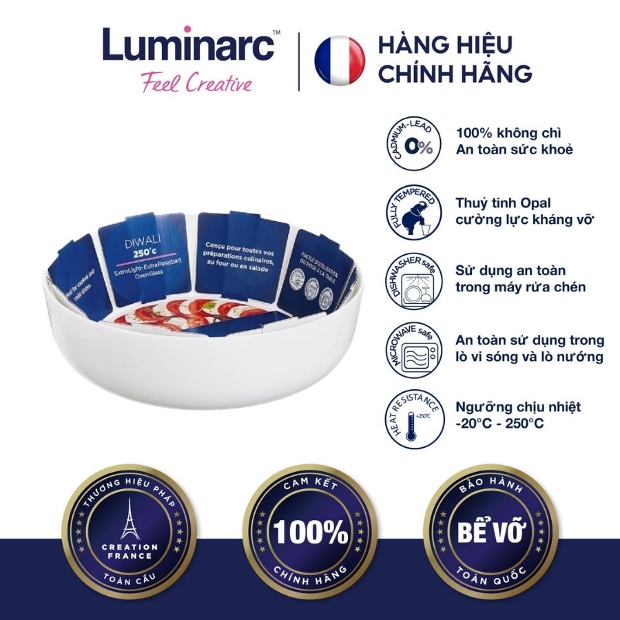 Khay nướng thuỷ tinh luminarc diwali service 18cm- ludin2945