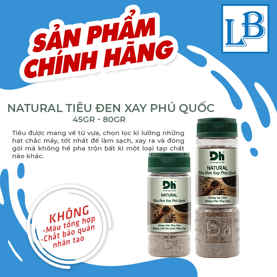 Natural Tiêu đen xay Phú Quốc Dh Foods