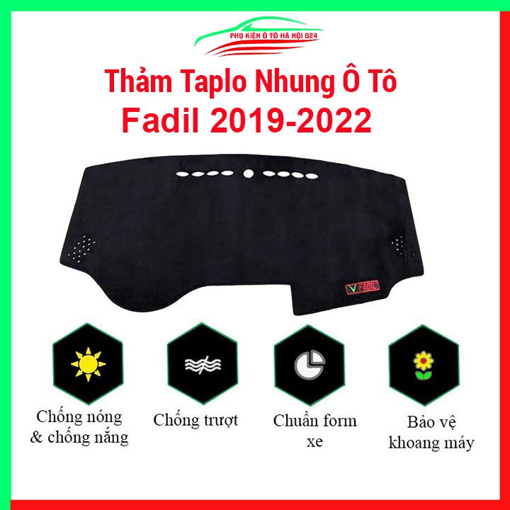 Thảm taplo ô tô Vinfast Fadil 2019 2020 2021 2022, thảm nhung lót taplo xe hơi chống nắng, cách nhiệt tốt