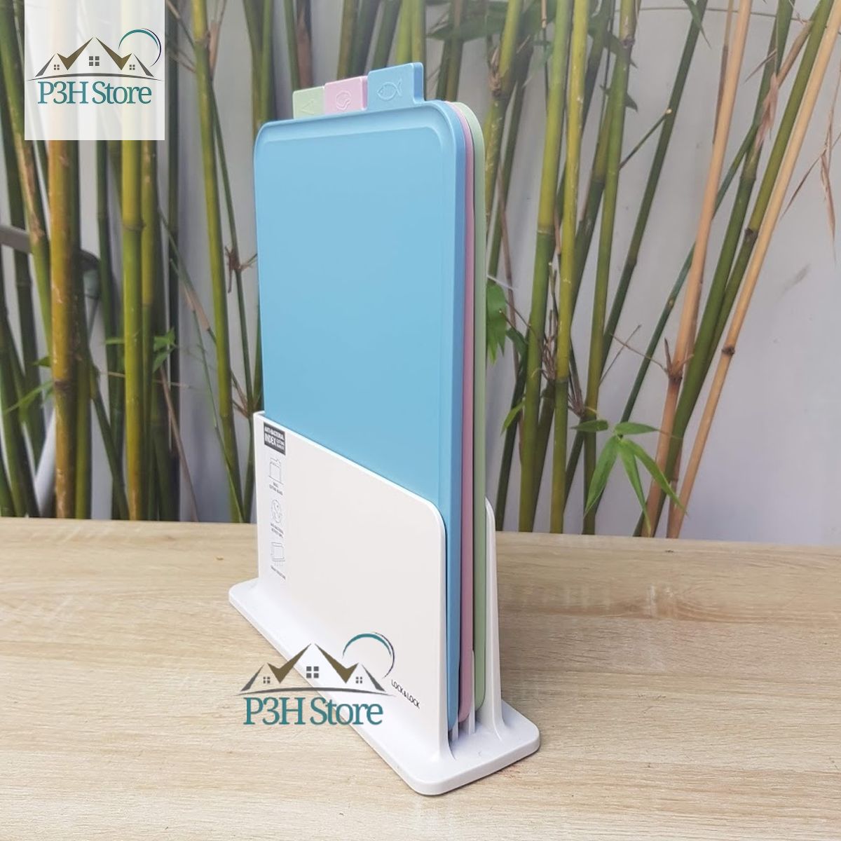 Bộ 3 thớt kháng khuẩn và giá đỡ Lock&Lock CSC251