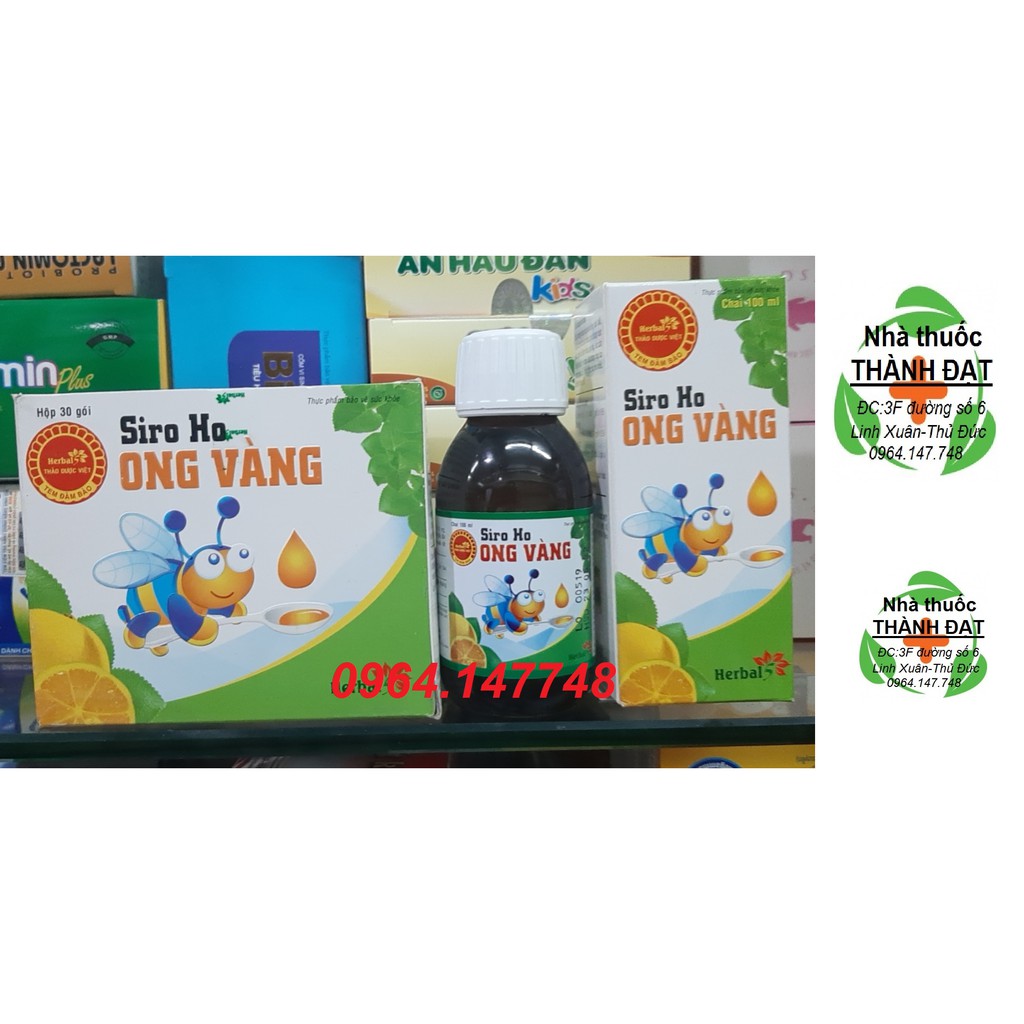 (dạng chai 120ml) Siro ho ong vàng hỗ trợ hô hấp2