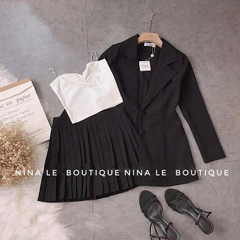 SÉT VÁY VEST XẾP LY 3 MÓN THỜI TRANG XINH