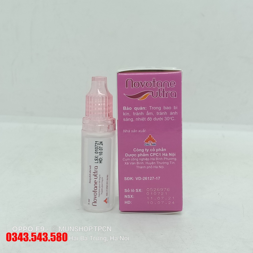 Dung Dịch Nhỏ Mắt Novotane Ultra 5Ml