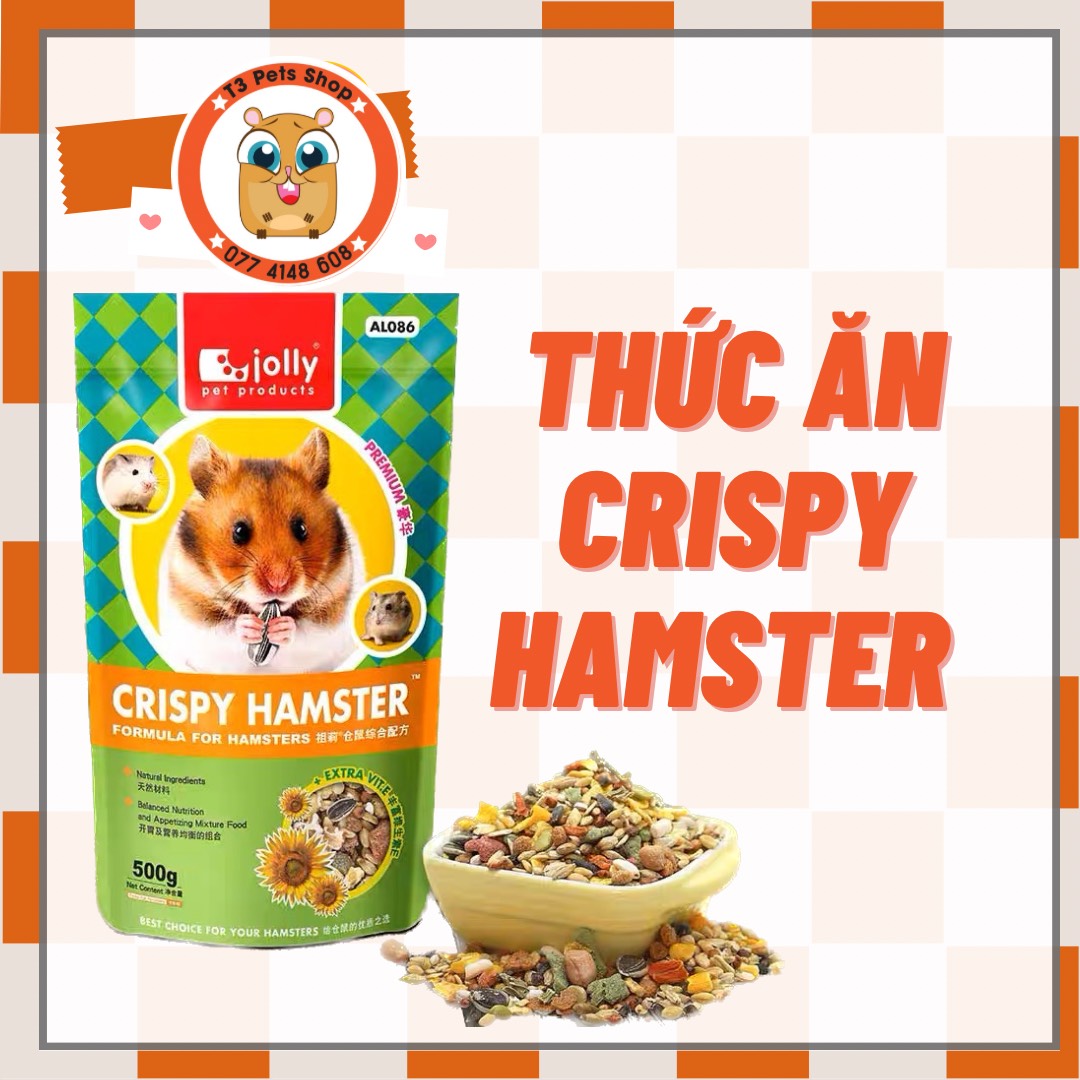Thức ăn crispy 500gr và 1kg cho hamster (hạt giòn và nhiều hướng dương)