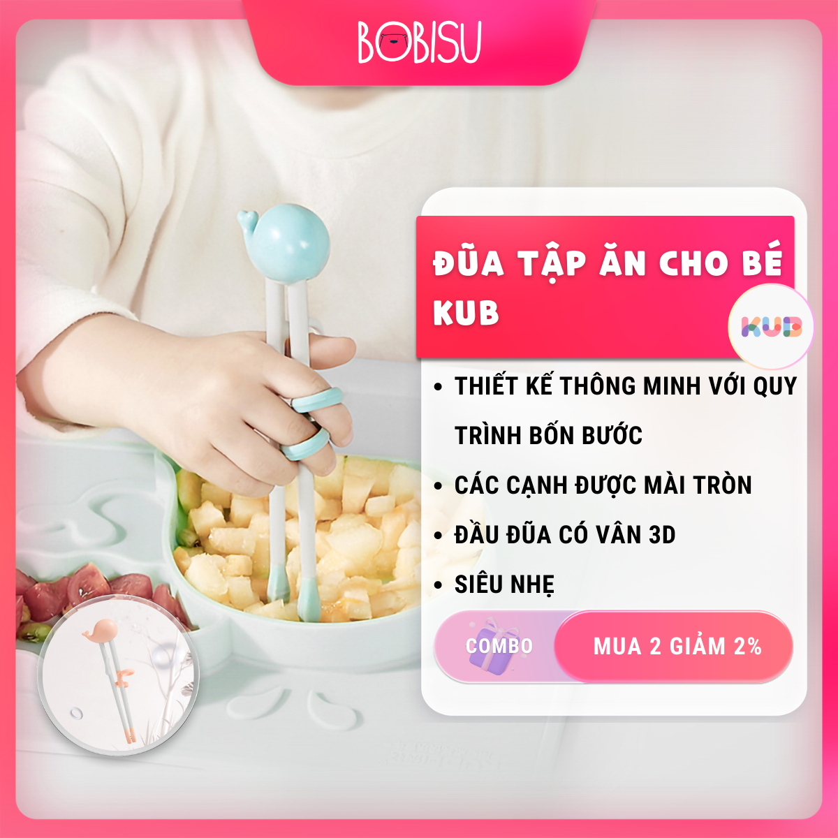 [Có sẵn] Đũa tập cho bé | KUB