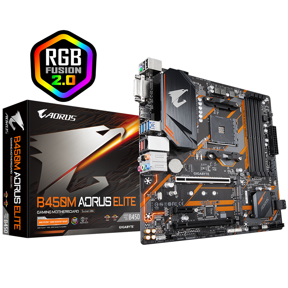 Mainboard Gigabyte B450M AORUS ELITE - Hàng Chính Hãng