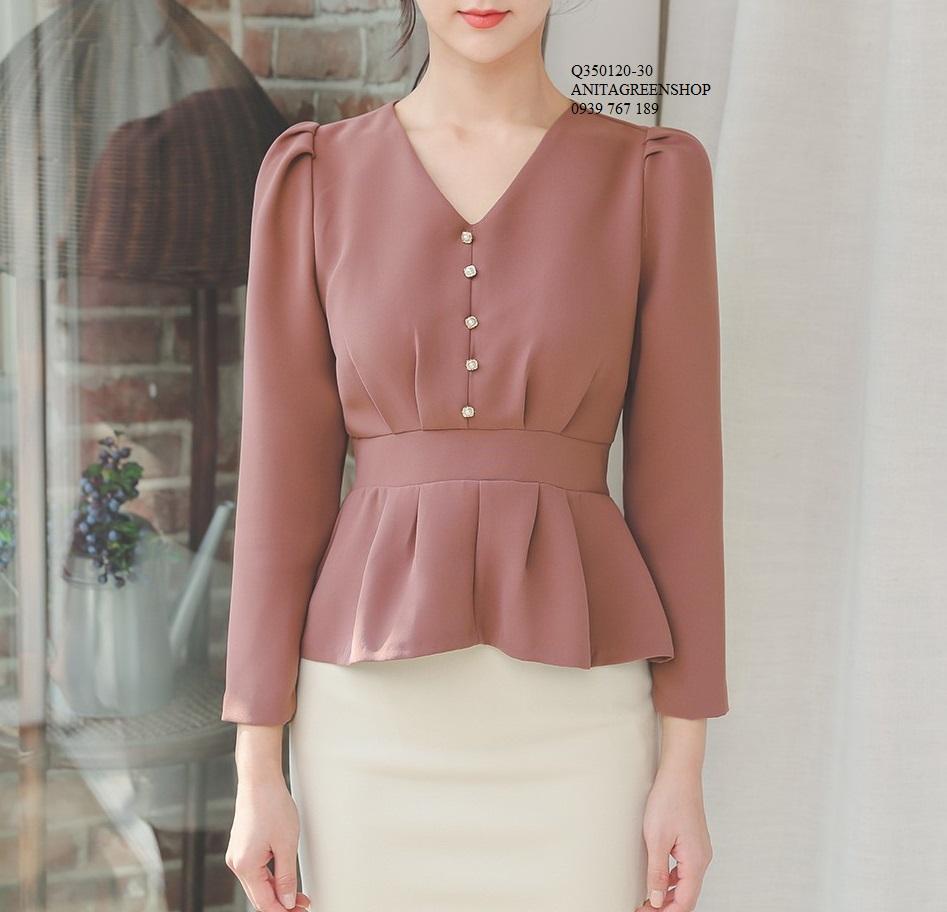 Q350120  ÁO PEPLUM CÔNG SỞ