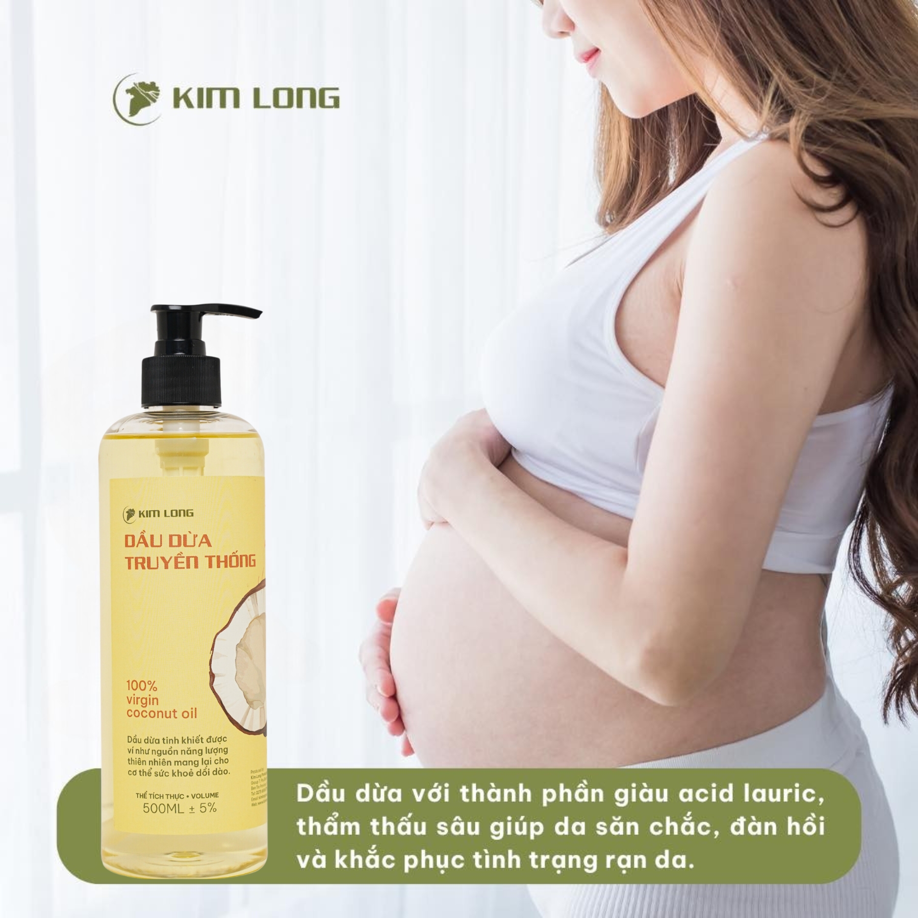 Dầu dừa nguyến chất 100% Bến Tre - Coconut oil extra virgin - Thuần chay