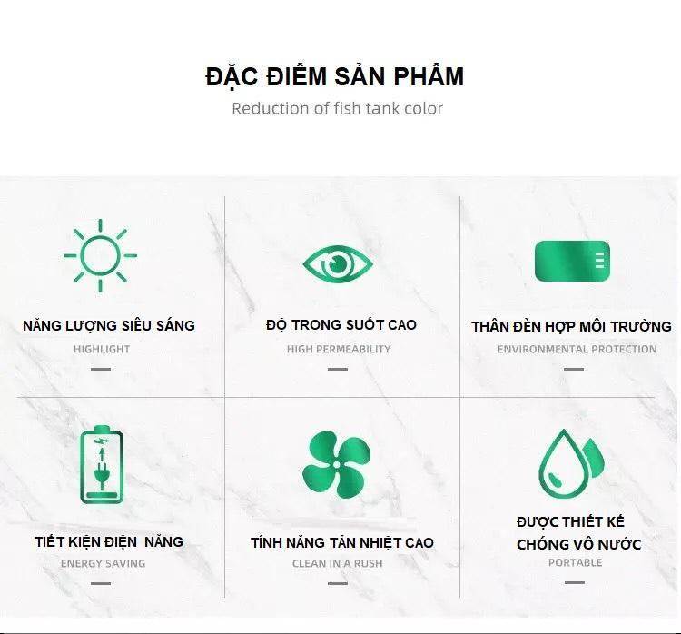 ĐÈN MÁNG RGB SMART LED HẸN GIỜ AQUABLUE DEE838 (60-80CM)