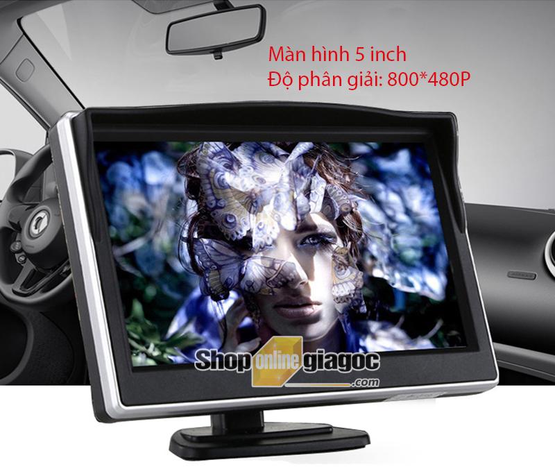 Combo Camera Cập Lề Ô Tô + Màn Hình 5 Inch 800x480P