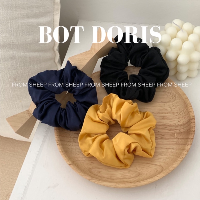 Cột tóc scrunchies lụa sang chảnh, phụ kiện thời trang phong cách Hàn quốc