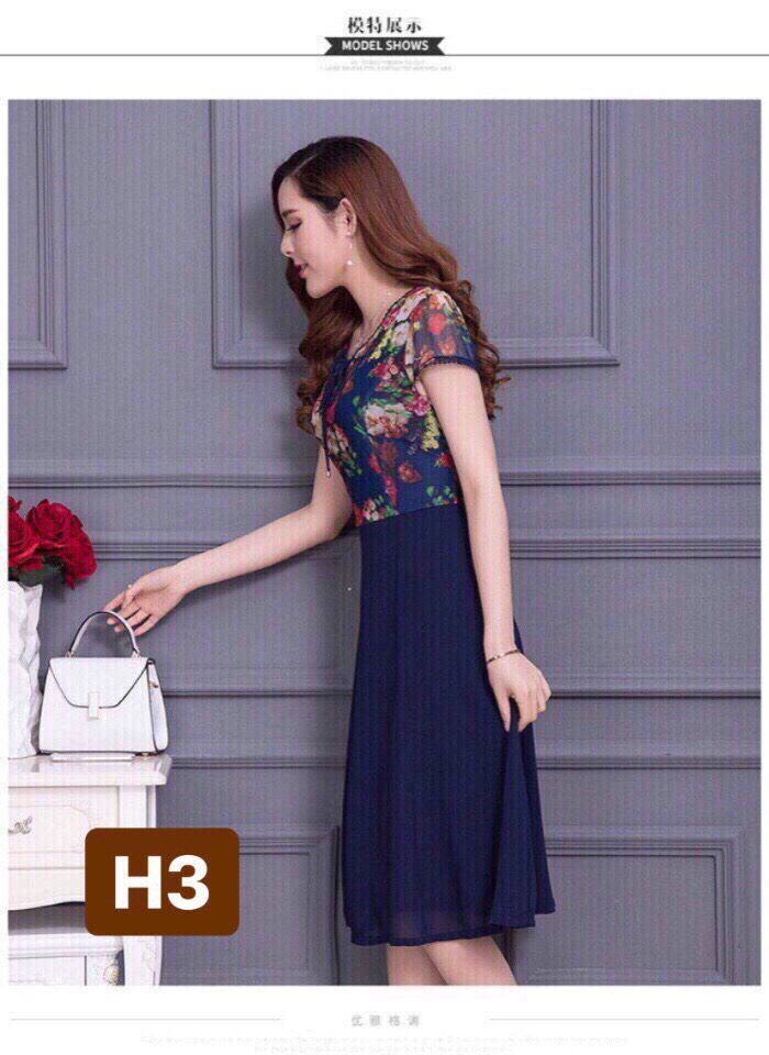 [Hot Hot] Đầm Lụa Quảng Châu Cao Cấp Hàng Nhập Bán Cực Chạy - H3