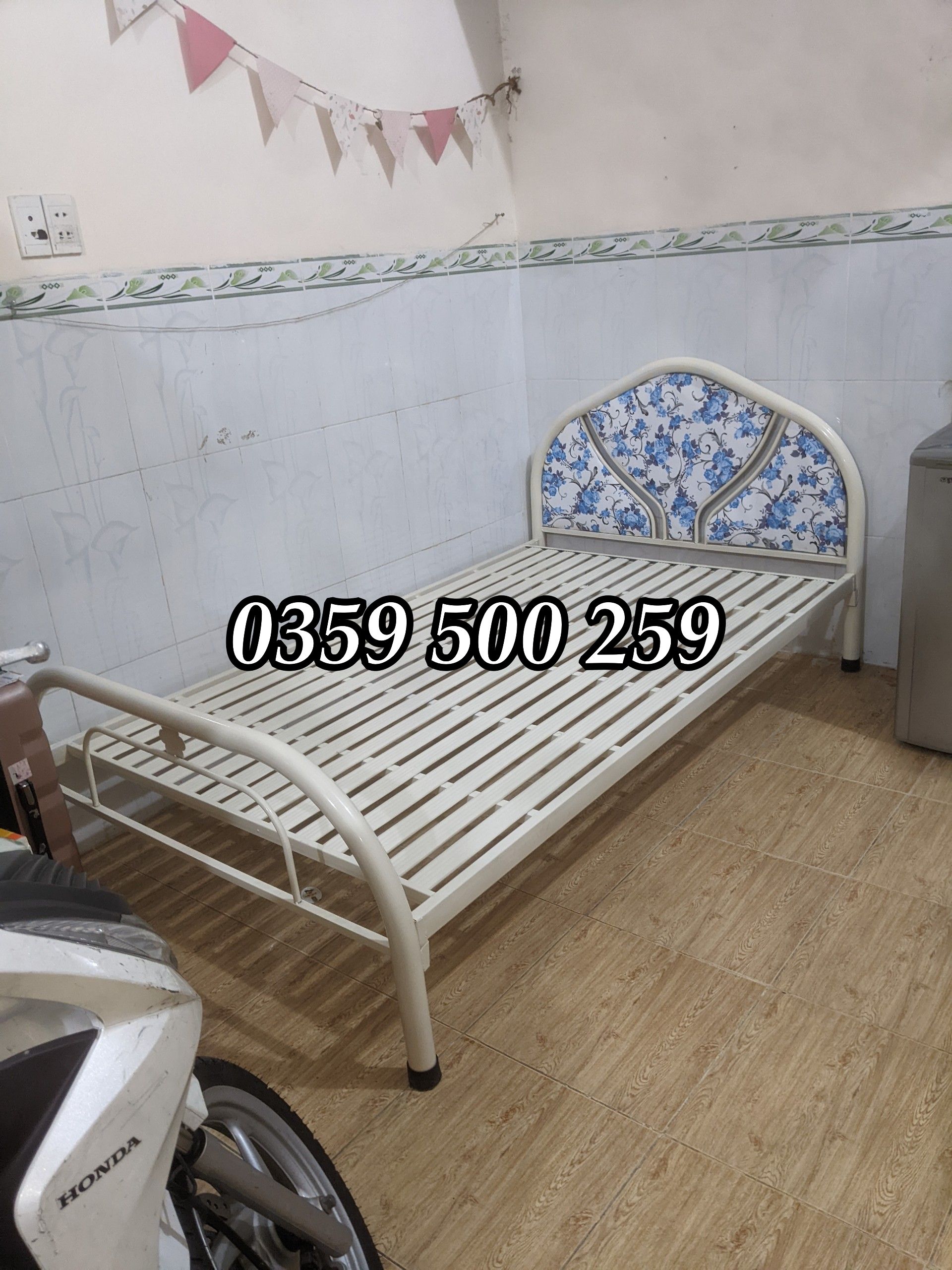 Giường sắt tròn giường đơn HCM BD