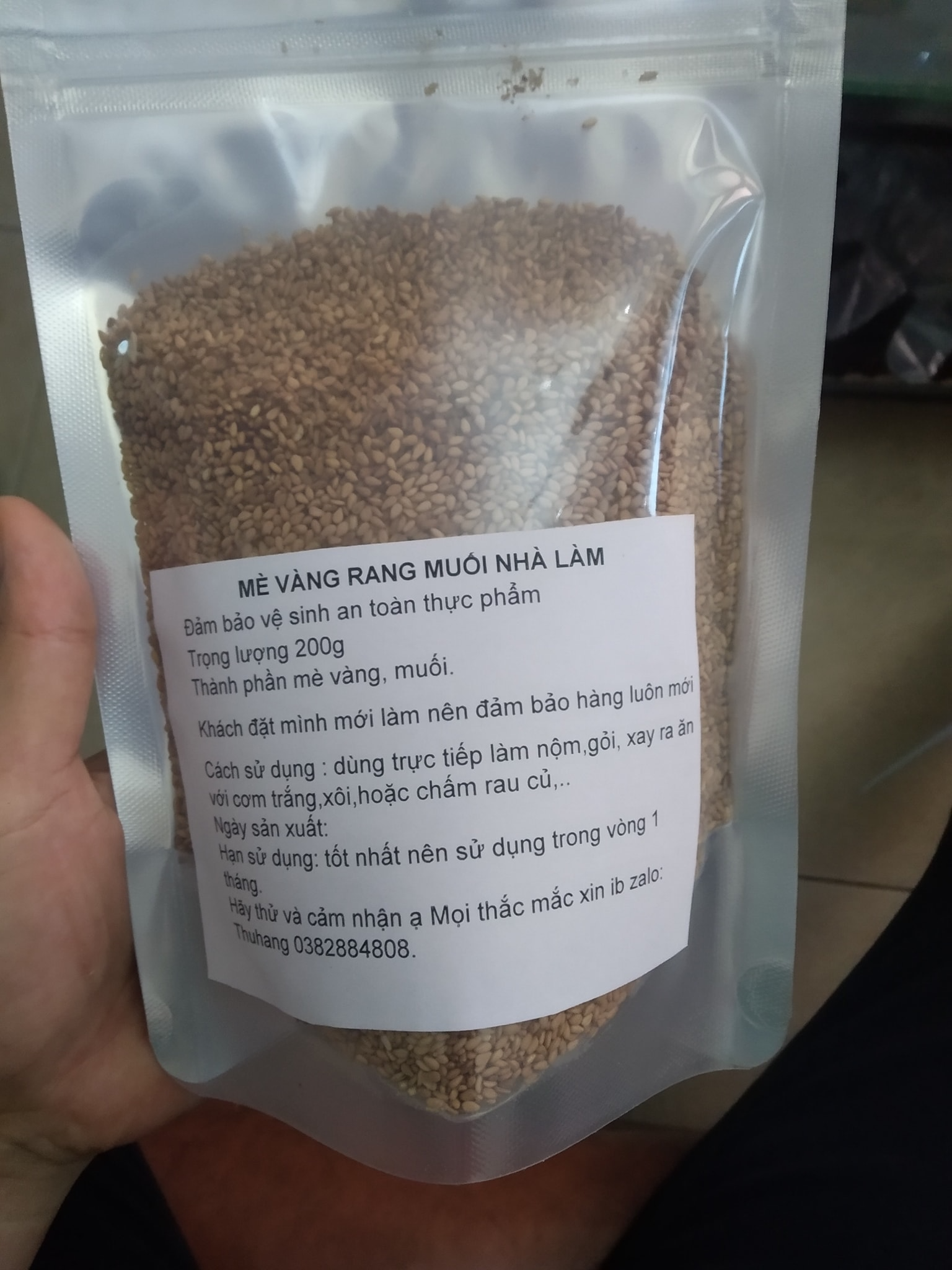 [HCM] Mè vàng rang muối 250gr ( nhà làm )