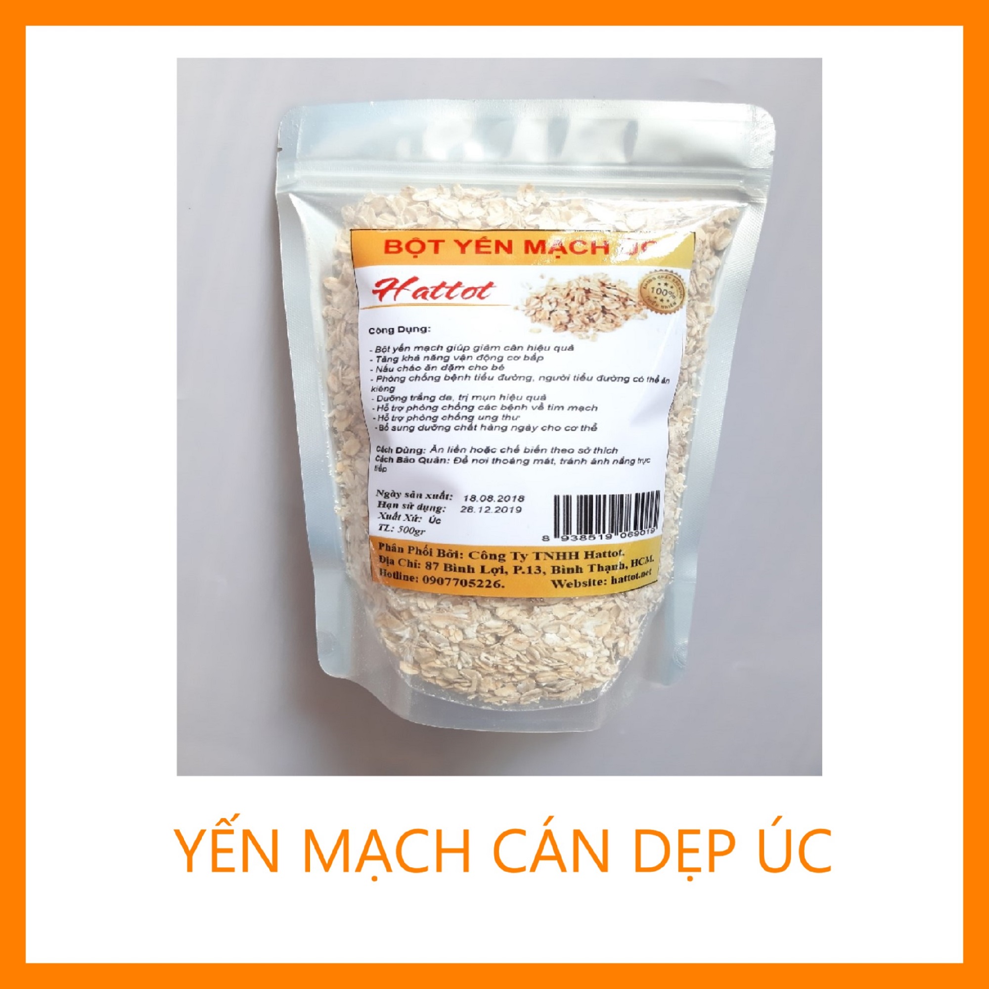 [HCM]Bột Yến Mạch Úc Cán Dẹp Nguyên Chất 2Kg