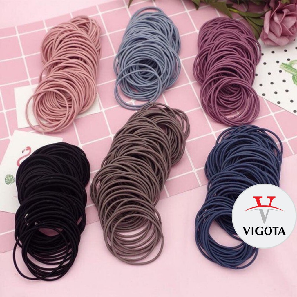 Set 100 chun buộc tóc Hàn quốc đủ màu