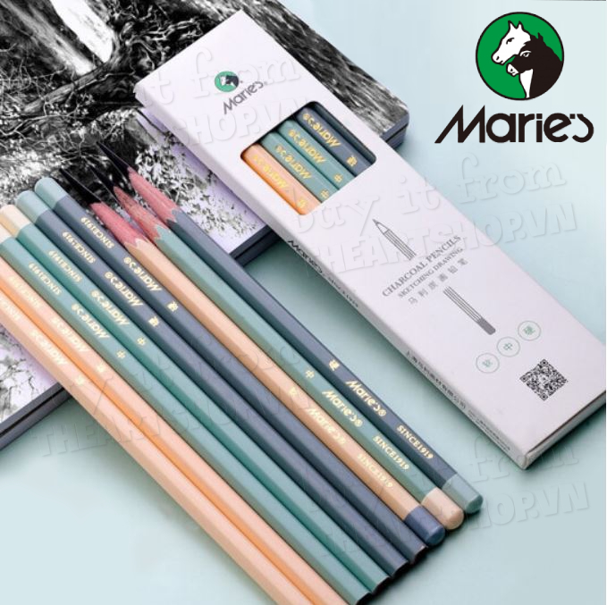Bút chì than vỏ pastel MARIE'S