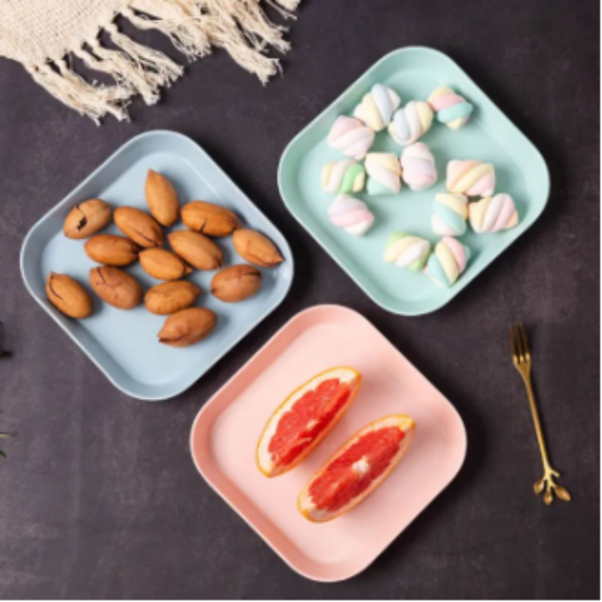 Set 8 đĩa lúa mạch-Đĩa lúa mạch -Bộ 8 đĩa lúa mạch cao cấp