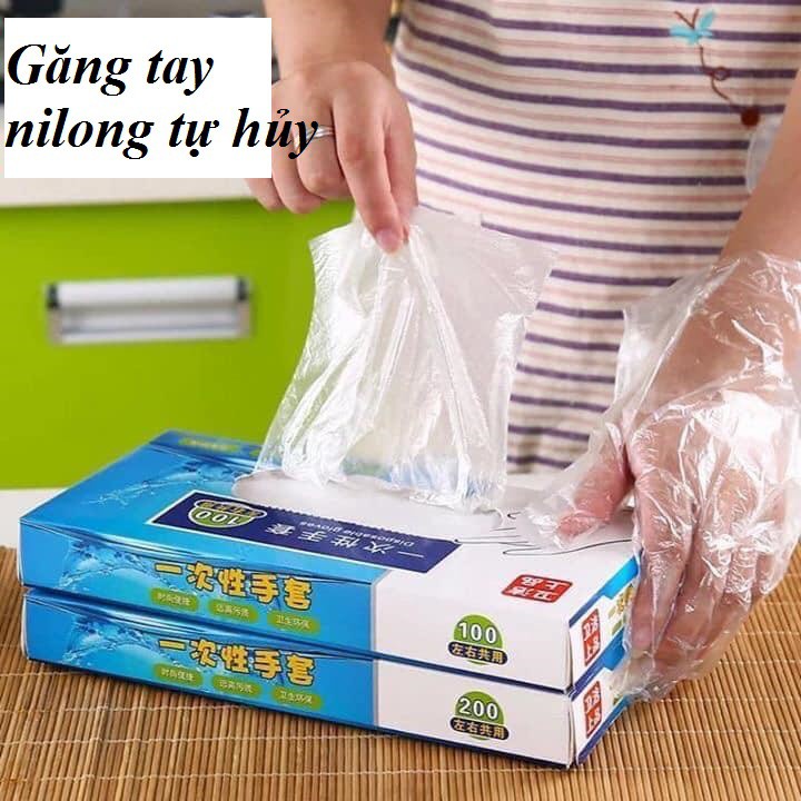 Hộp Găng Tay Nilong Dùng 01 Lần (Hộp 200 Cái)