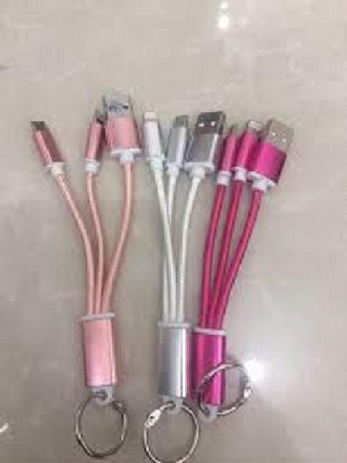[HCM]Cáp sạc 3 đầu kiêm móc khóa