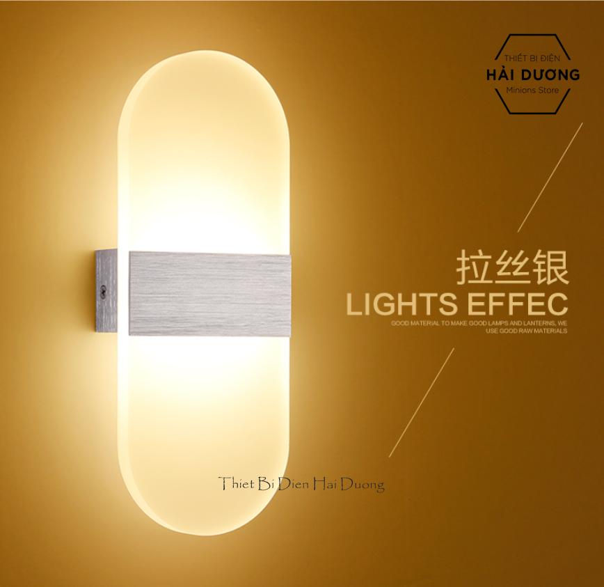 Đèn Led Gắn Tường Decor Hình Oval TN142 - 3 chế độ ánh sáng Trắng/Vàng/Trung Tính - Có video