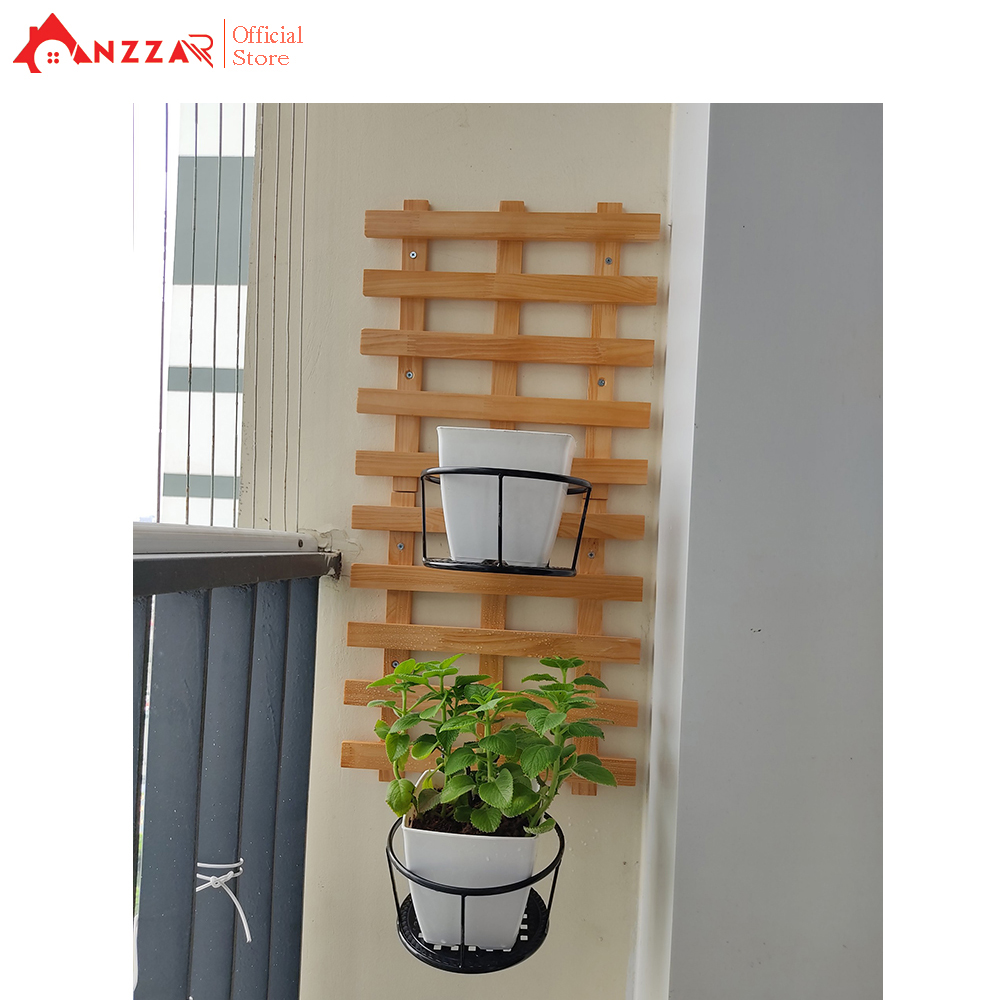 Kệ gỗ treo tường ban công-01