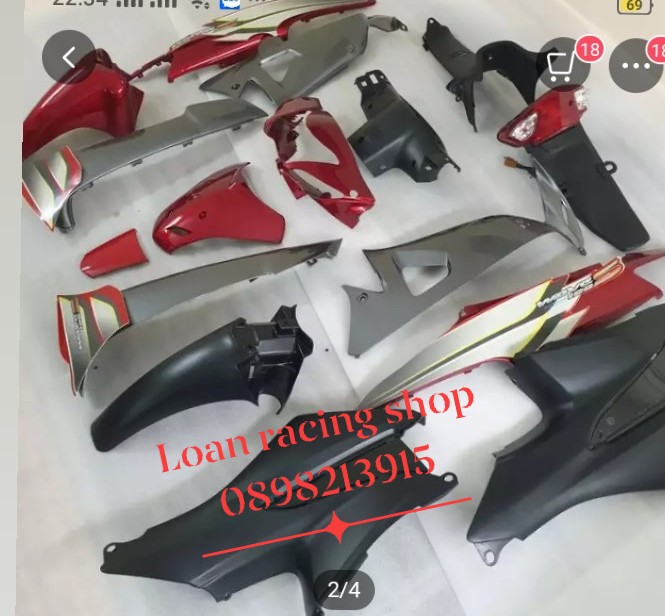 FULL DÀN ÁO WAVE S 100 ĐỜI CUỐI MÀU ĐỎ ĐÔ
