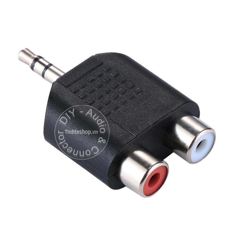 Rắc chia 3.5mm ra 2 cổng bông sen AV cắm vào Loa Âm li